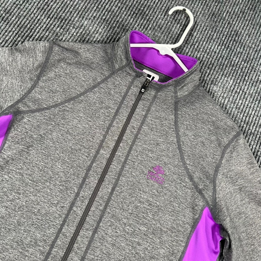 FootJoy Jacket Womens Medium Purple Gray Long Sleeve Full Zip Golf Outdoor